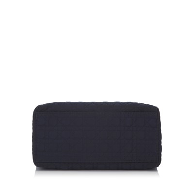 Lot 119 - Christian Dior Navy Nylon Medium Lady Dior,...