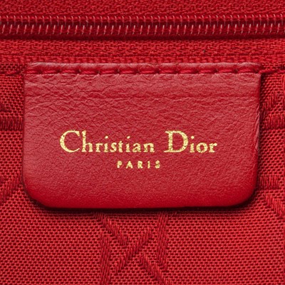 Lot 119 - Christian Dior Navy Nylon Medium Lady Dior,...