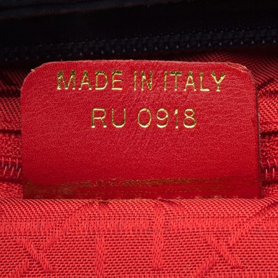 Lot 119 - Christian Dior Navy Nylon Medium Lady Dior,...