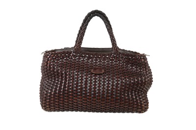 Lot 121 - Mulberry Brown Woven Handbag, 1990s, dark...