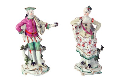 Lot 61 - A pair of Derby porcelain figures of the...