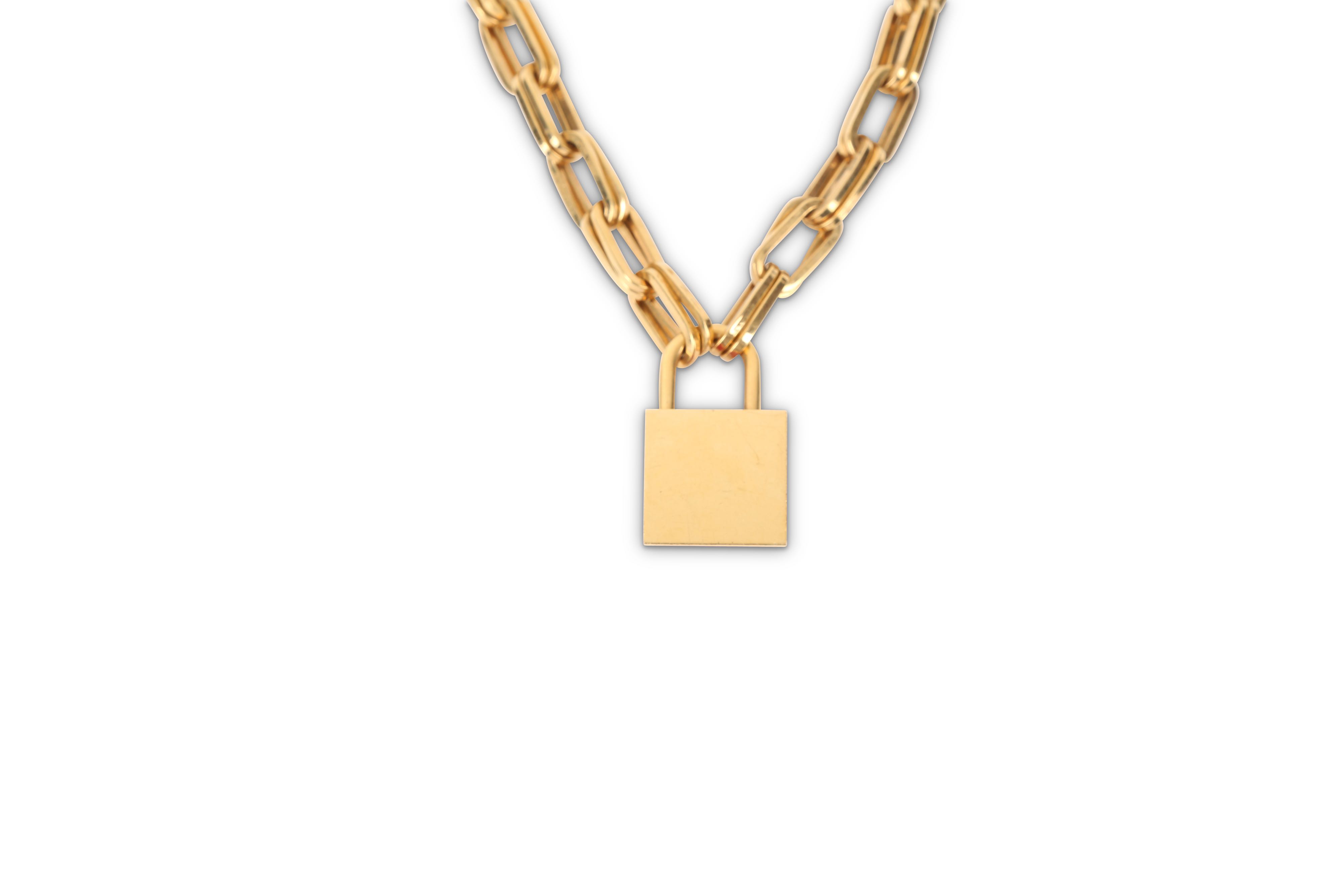 Louis Vuitton Lock'N'Roll Red Enamel Gold Tone Necklace Louis