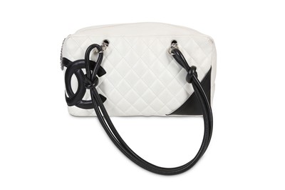 Lot 131 - Chanel White Cambon Ligne Shoulder Bag, c....