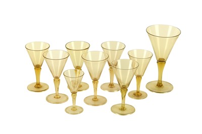 Lot 179 - A suite of circa 1940's Venetian yellow glass...