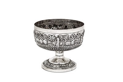 Lot 87 - An early 20th century Anglo – Indian unmarked silver footed bowl, Calcutta circa 1920