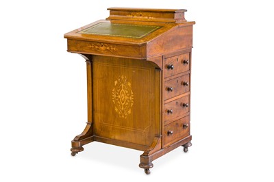 Lot 335 - An Edwardian walnut and marquetry inlaid...