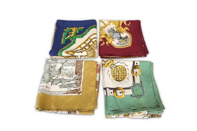 Lot 152 - Four Vintage Hermes Scarves, to include...