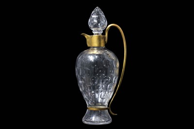 Lot 241 - A VERY LARGE LATE 19TH CENTURY GLASS AND BRASS...