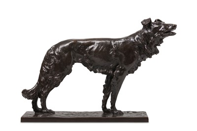 Lot 205 - A LATE 19TH CENTURY BRONZE MODEL OF A BORZOI...