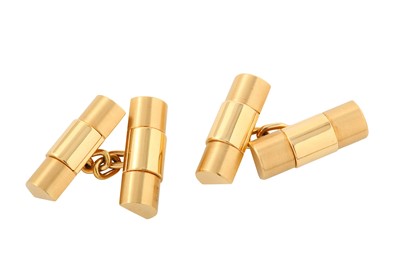 Lot 18 - A pair of gold 'President' cufflinks, by Rolex,...