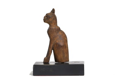 Lot 8 - AN EGYPTIAN WOOD CAT Late Period, Circa 664 -...