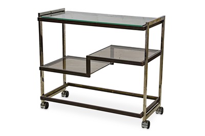 Lot 357 - A mid 20th Century chromed drinks trolley,...