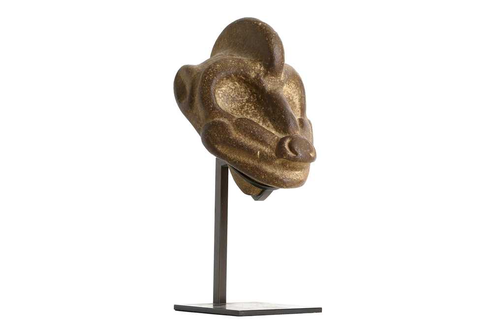 Lot 145 - A VERACRUZ STONE MONKEY HACHA, MESOAMERICA...