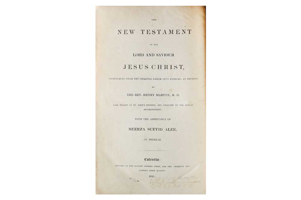 Lot 316 - Bible, Persian.- The New Testament… Translated...