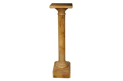 Lot 597 - A SIENA MARBLE PEDESTAL, LATE 19TH / EARLY 20TH CENTURY