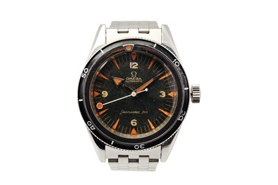 Lot 22 - OMEGA. A MENS EXTREMELY RARE STAINLESS STEEL...