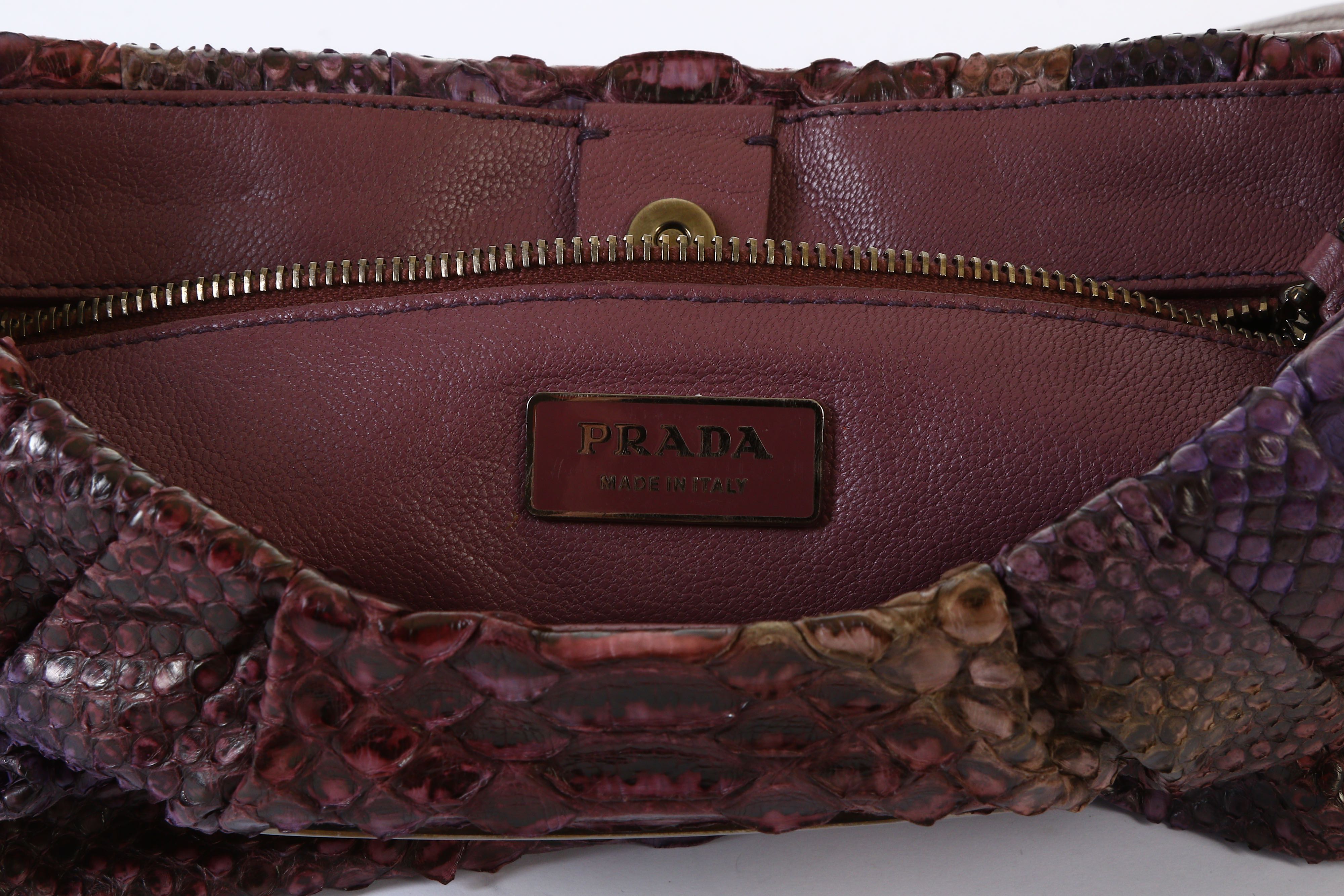 Prada Snakeskin Shoulder Bag