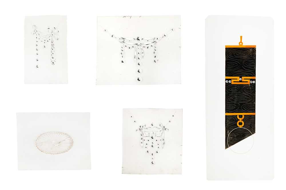 Lot 16 - An album of jewellery designs, circa