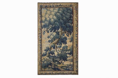 Lot 262 - AN 18TH CENTURY FLEMISH VERDURE SILK AND WOOL...