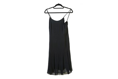 Lot 1 - Chanel Black Silk Dress, c. 2004, spaghetti...