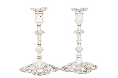 Lot 50 - A pair of George II sterling silver...