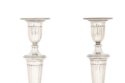 Lot 32 - A pair of George III sterling silver...