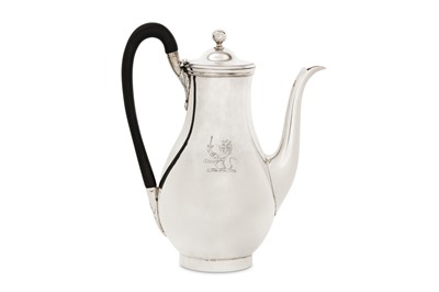 Lot 30 - A George III sterling silver coffee pot,...