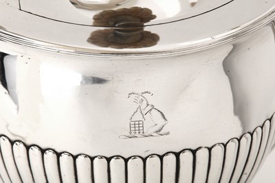 Lot 29 - A George III sterling silver teapot, London...