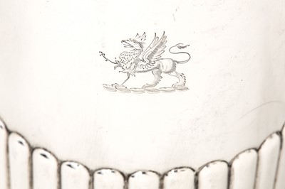 Lot 28 - A George III sterling silver coffee biggin,...