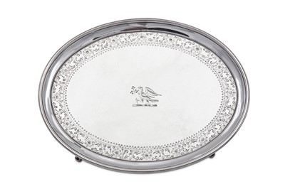 Lot 15 - A George III sterling silver salver, London...