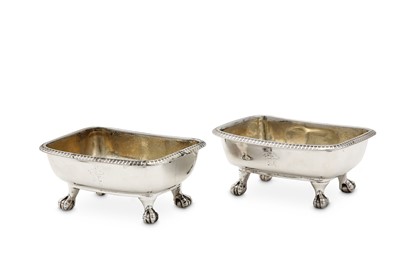 Lot 33 - A pair of George III sterling silver salts,...
