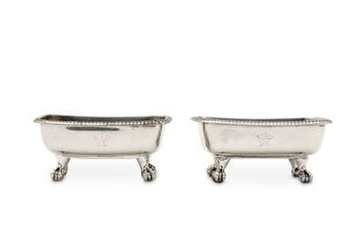 Lot 33 - A pair of George III sterling silver salts,...