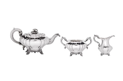 Lot 88 - An early Victorian sterling silver three-piece...