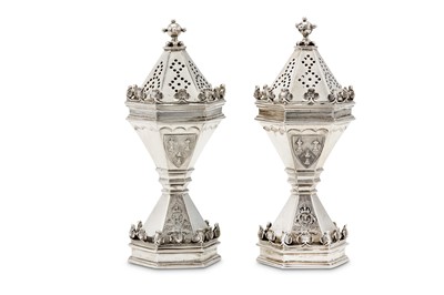 Lot 484 - A pair of Victorian sterling silver...